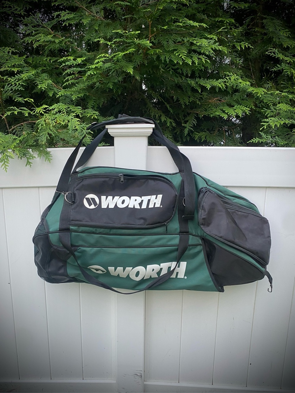Worth Green and Black Baseball Bag with White Logo